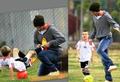 David Beckham: Προπόνηση και παιχνίδι με τους γιους του